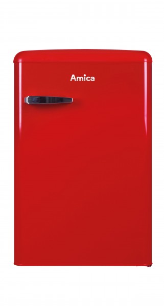 Amica KS15610R Kühlschrank mit Gefrierfach im Retro Design, chili red
