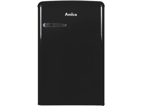 Amica VKS15624-1S Vollraum-Kühlschrank im Retro Design, black olives
