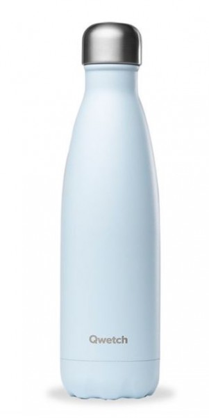 Qwetch Pastel Isolierte Stahlflasche 500ml, hellblau